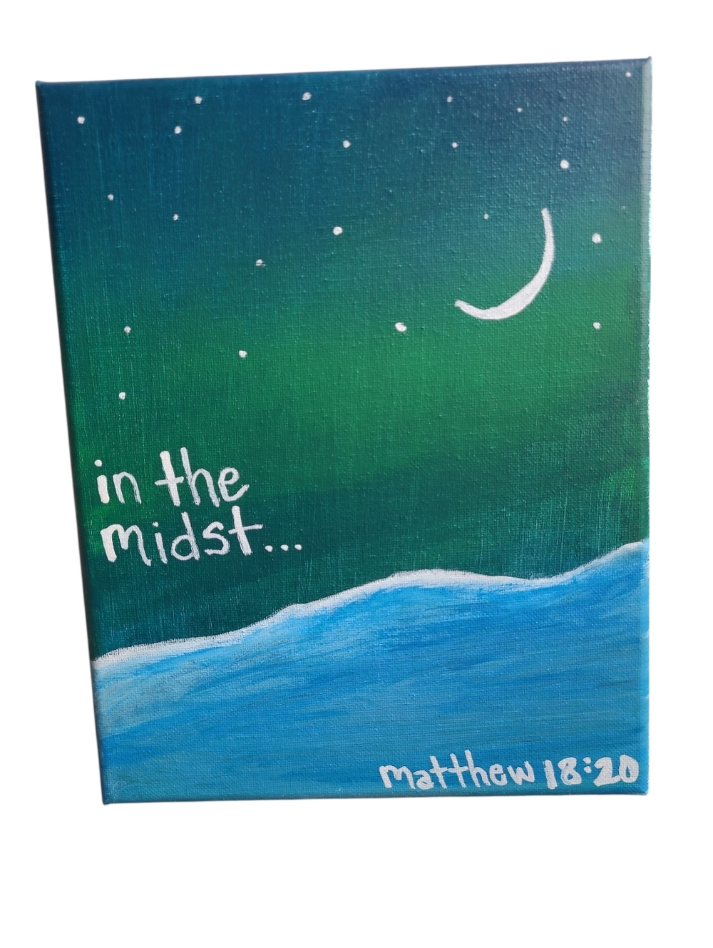 Hand Painted  In the Midst Wall Art - Inspirational Scripture Print